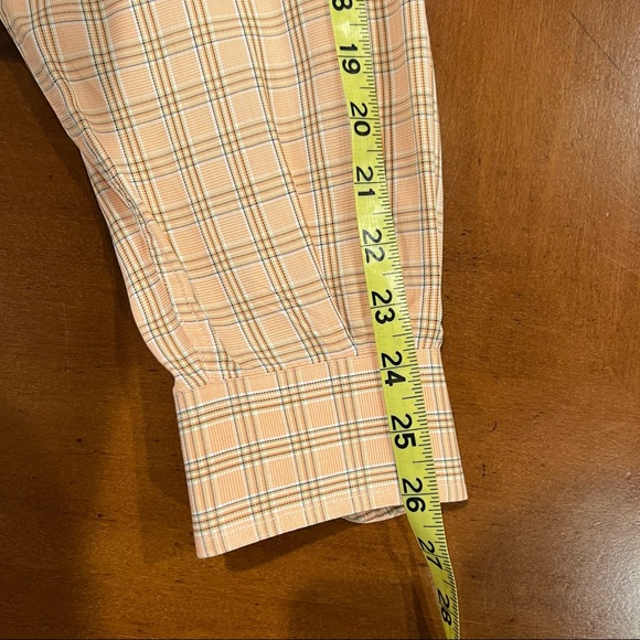 Ermenegildo Zegna Large Orange Windowpane Plaid Dress Shirt - Picture 12 of 16